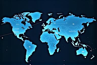 Global logistics network map